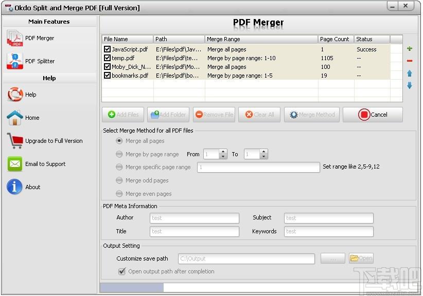 Okdo Split and Merge PDF下载,PDF拆分合并工具,PDF拆分合并