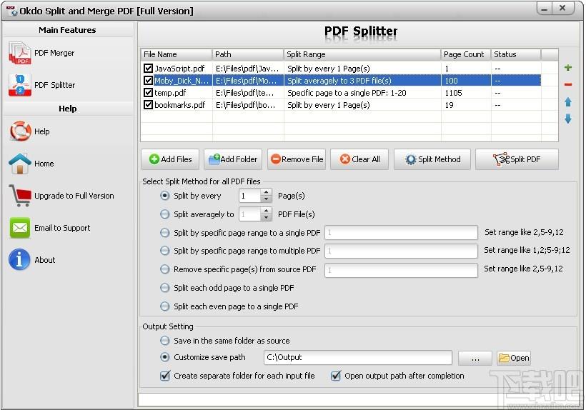 Okdo Split and Merge PDF下载,PDF拆分合并工具,PDF拆分合并